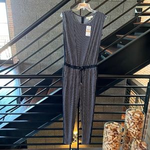 Michael Kors New Navy Check Jumpsuit Size P/S